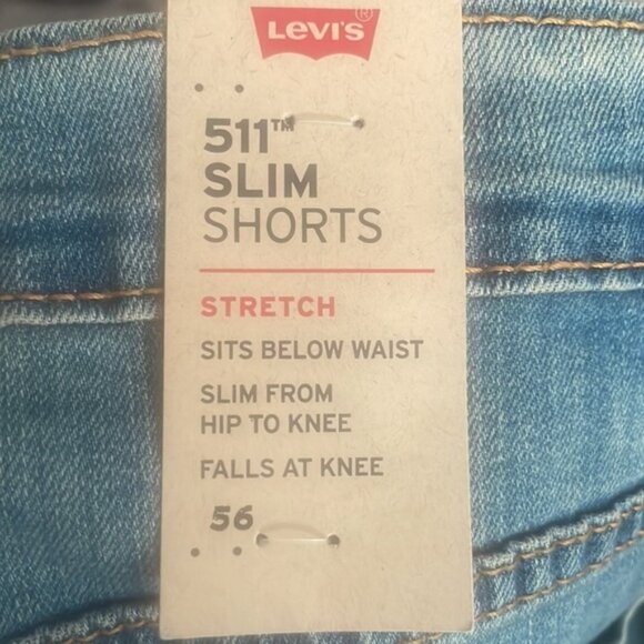 Levi’s 511 56 Men’s Slim Stretch Cutoff Jean Shorts Size 56 - Picture 3 of 8